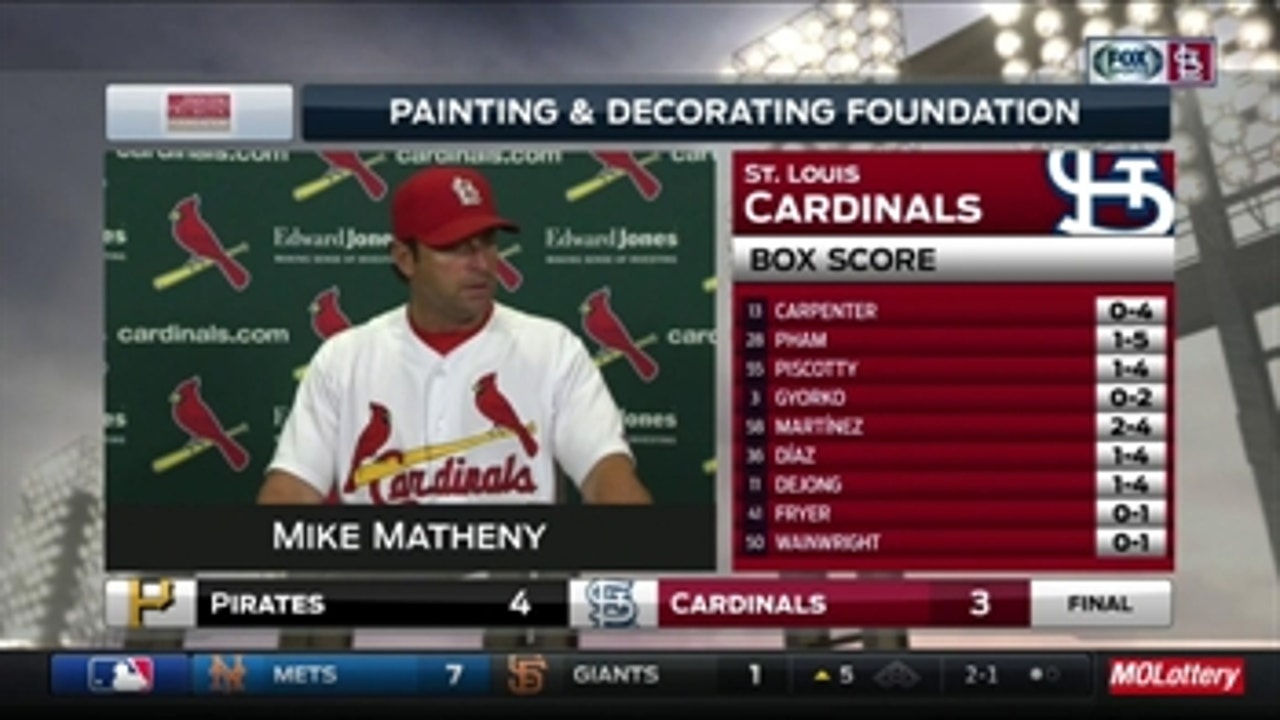 Matheny says homers allowed by Oh have been due to elevated pitches