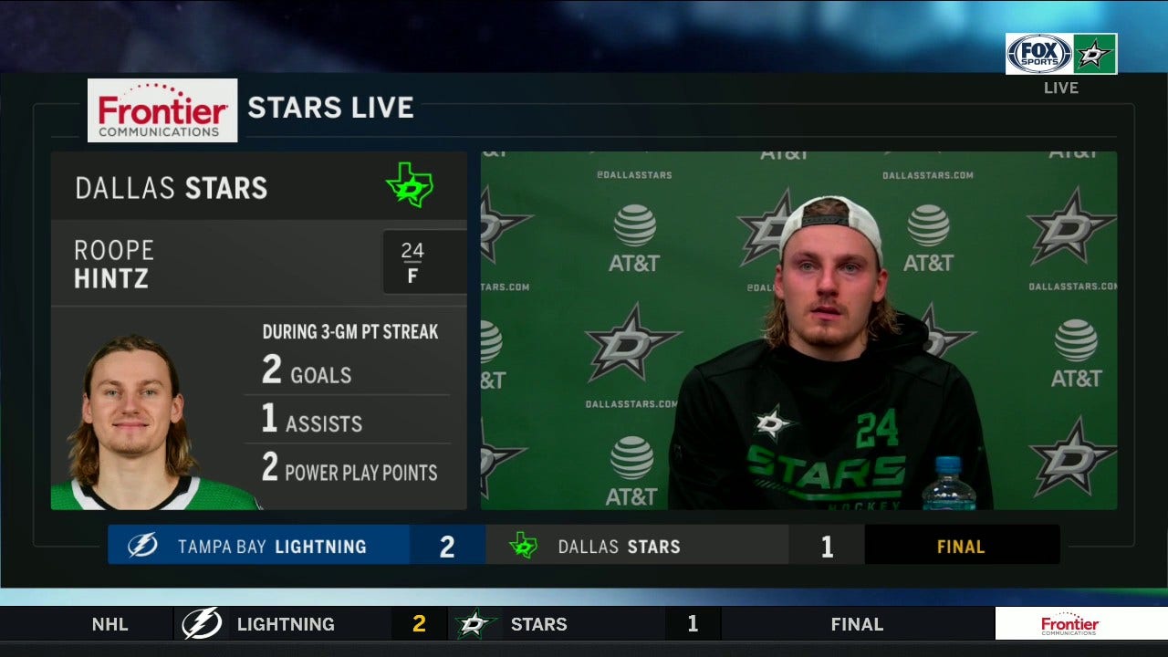 Roope Hintz on knee injury vs Lightning: "Everything is good" ' Stars Live