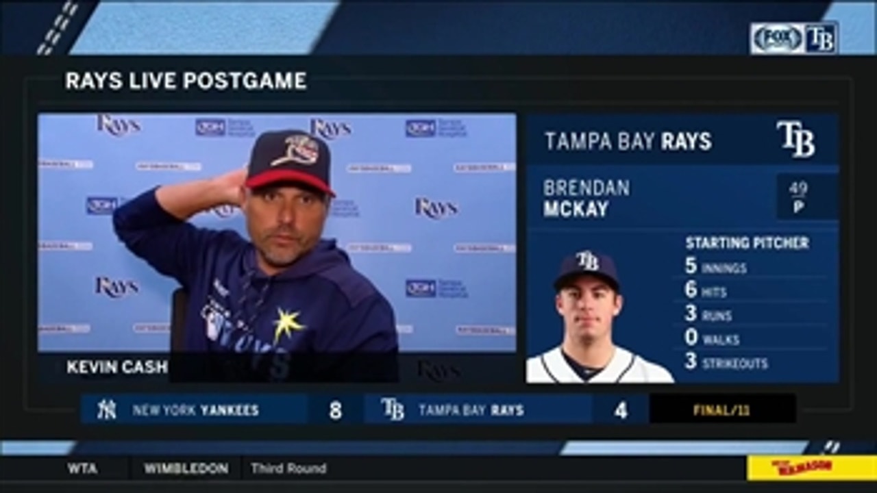 Kevin Cash talks tonight's tough loss, the Yankees offense