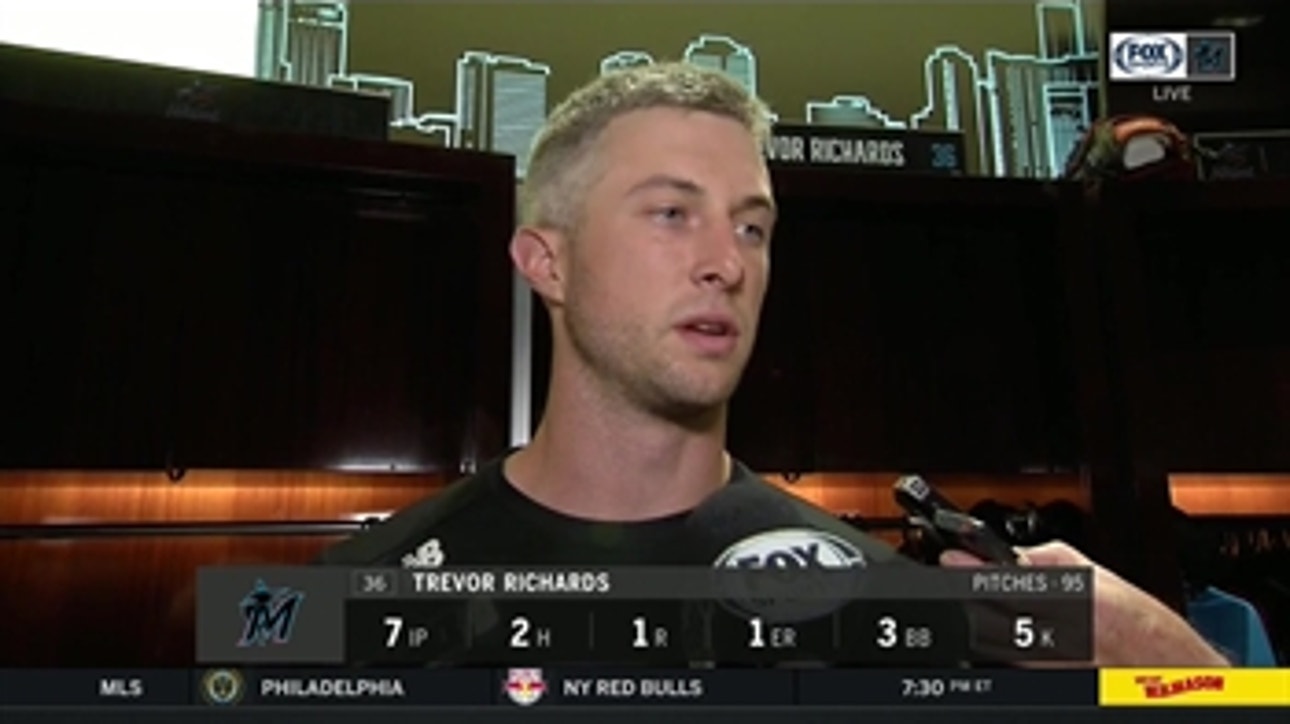 Trevor Richards breaks down his start, pitch selection after Marlins' 1-0 loss to Braves