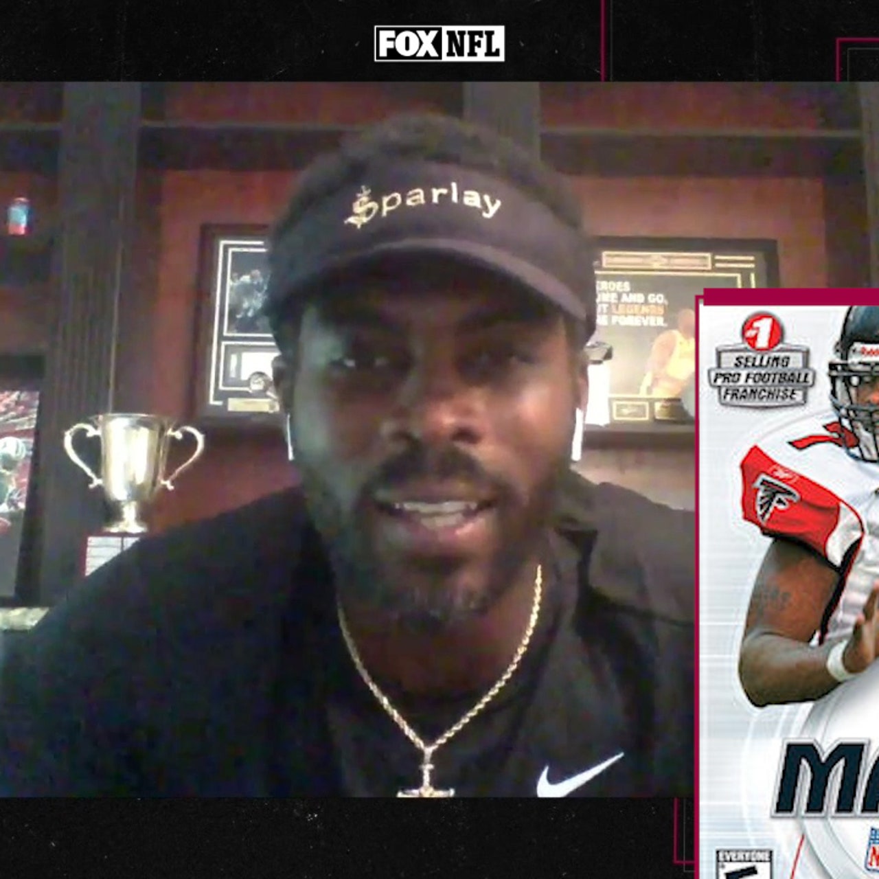 Michael Vick celebrates the 17th anniversary of Madden 2004