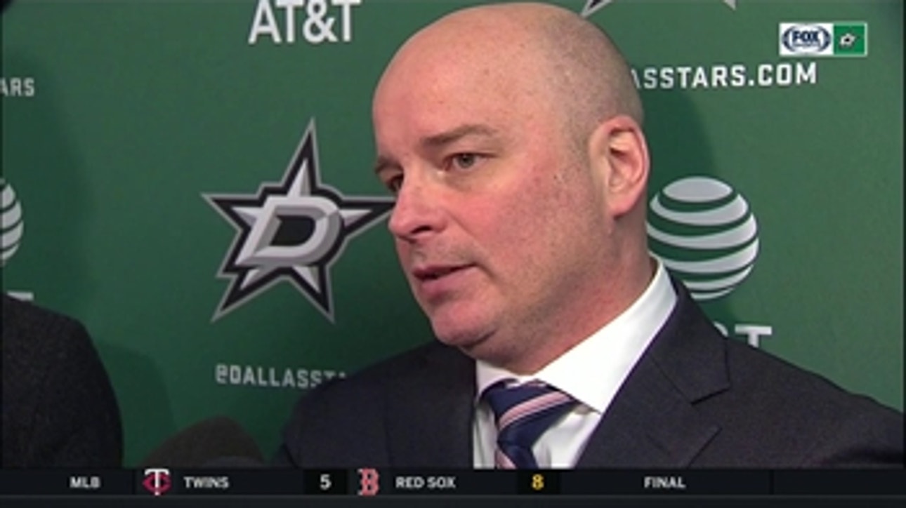 Jim Montgomery on the Stars win over Blackhawks