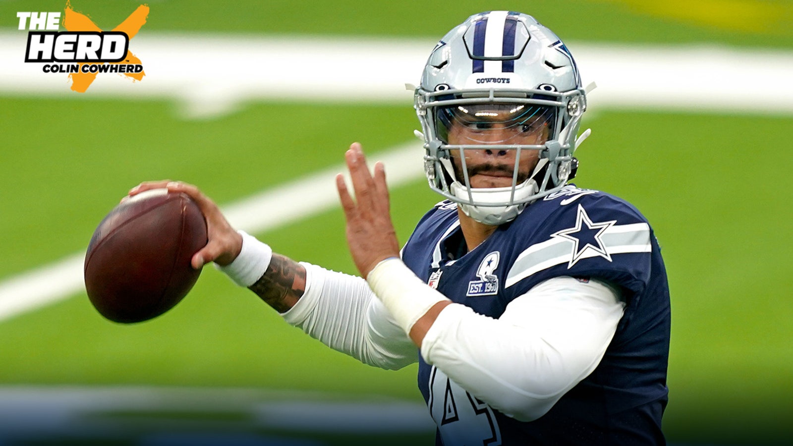 Colin Cowherd reacts to Dak Prescott being one of only three QBs on PFF's Top 50 list ' THE HERD