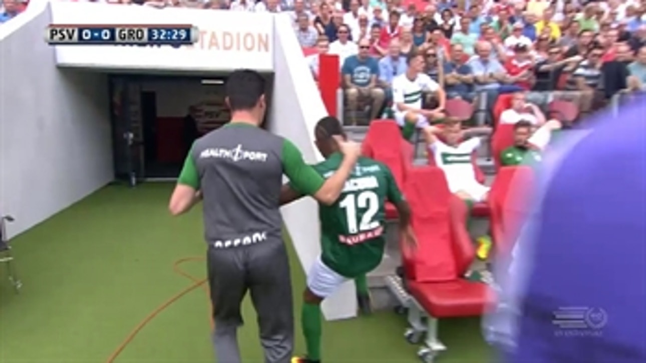 Juninho Bacuna took his frustrations out on the tunnel wall