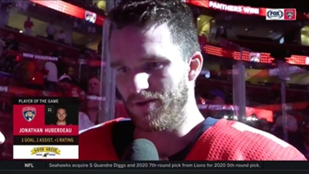 Panthers points leader Jonathan Huberdeau on win over Penguins