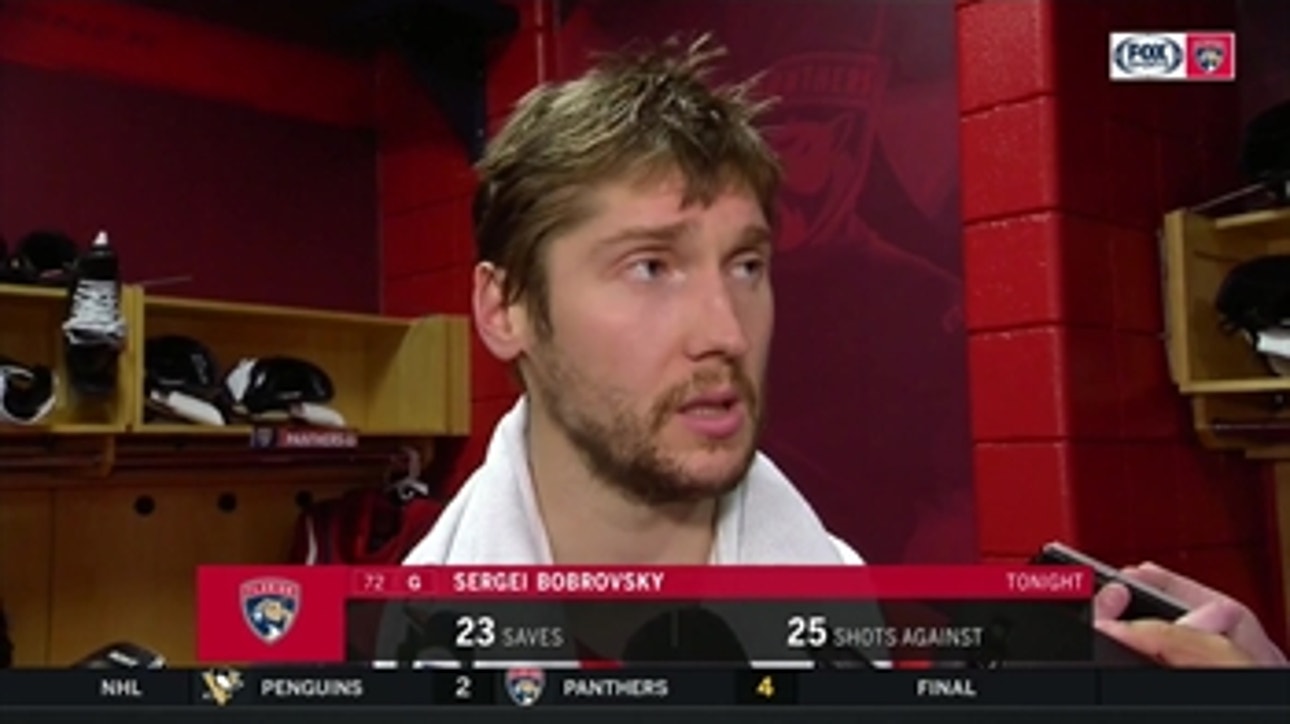 Sergei Bobrovsky on Panthers' D: 'They allowed me to see the puck'