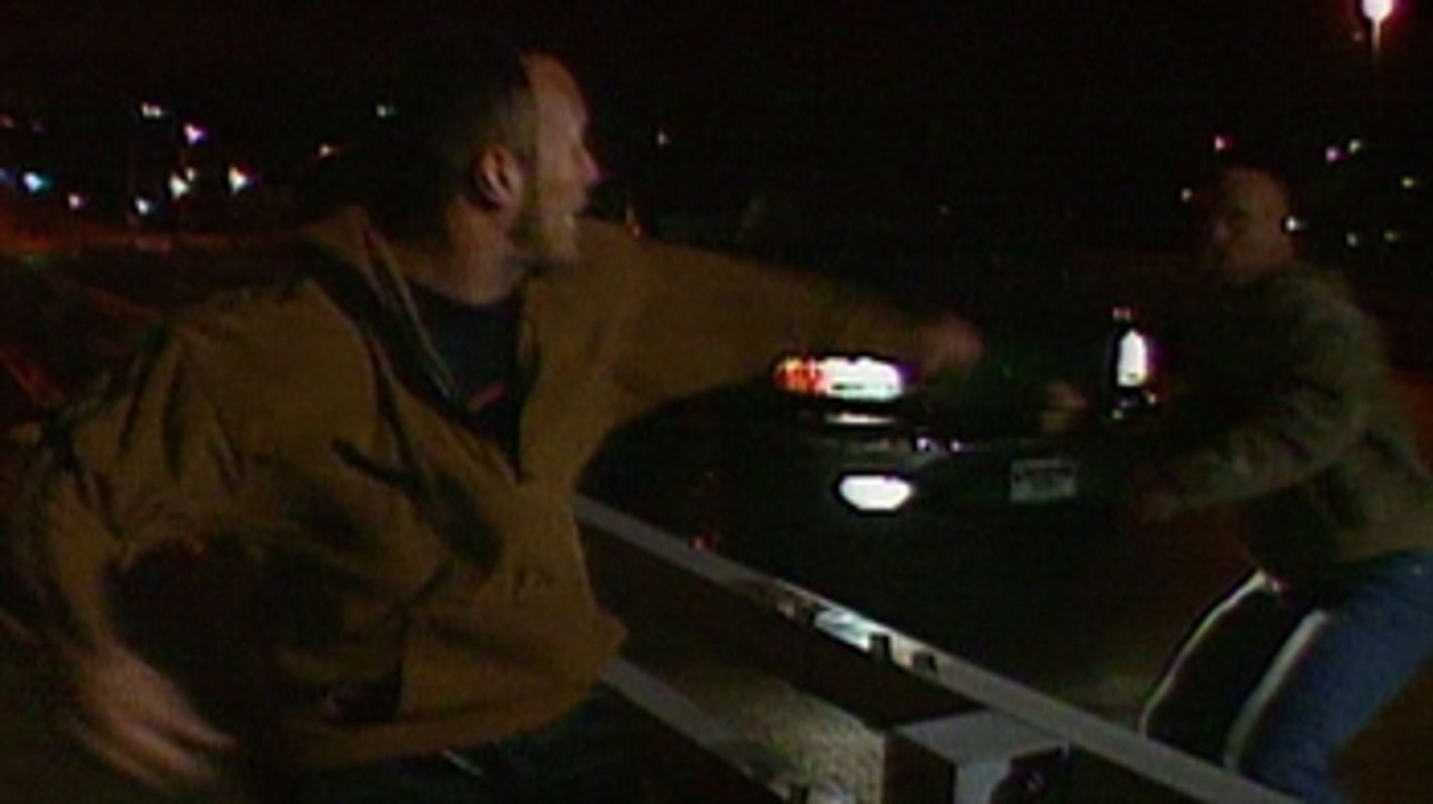 The Rock throws "Stone Cold" Steve Austin off a bridge into a river: Raw, April 12, 1999