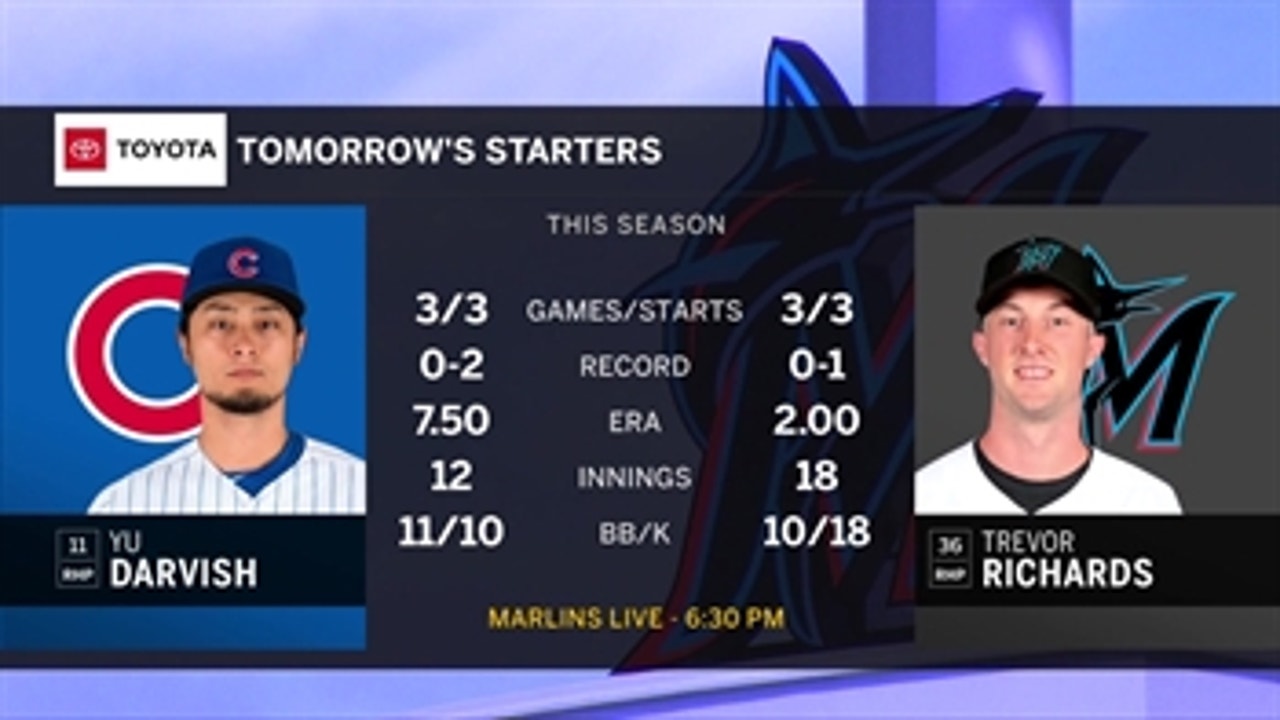 Marlins welcome Cubs to town to kick off 3-game set