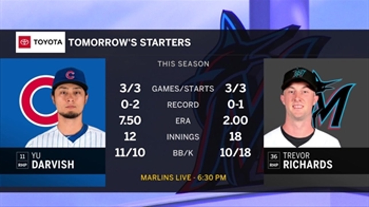 Marlins welcome Cubs to town to kick off 3-game set