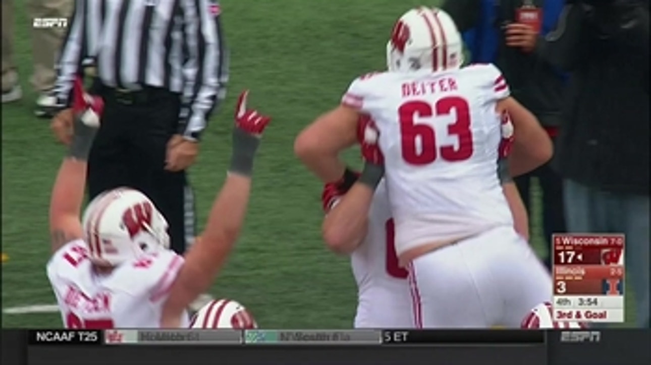 The No. 5 Wisconsin Badgers cruise by Illinois 24-10
