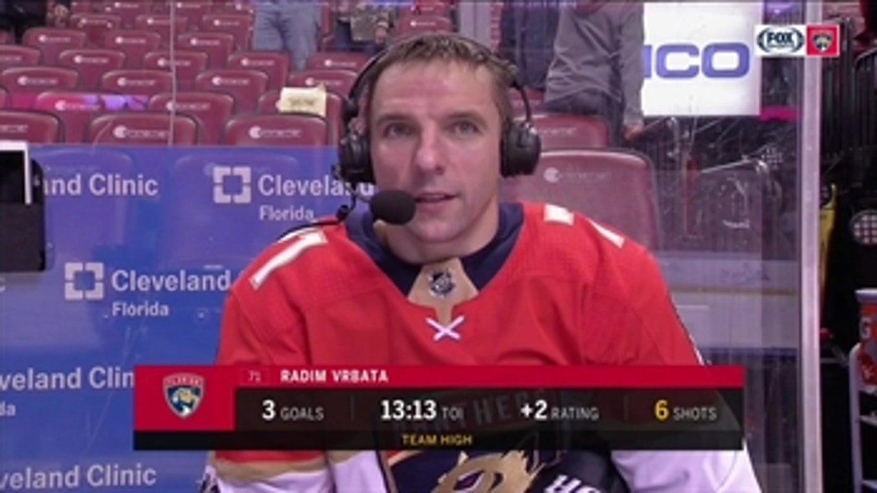 Radim Vrbata on getting first 3 goals of season in one night