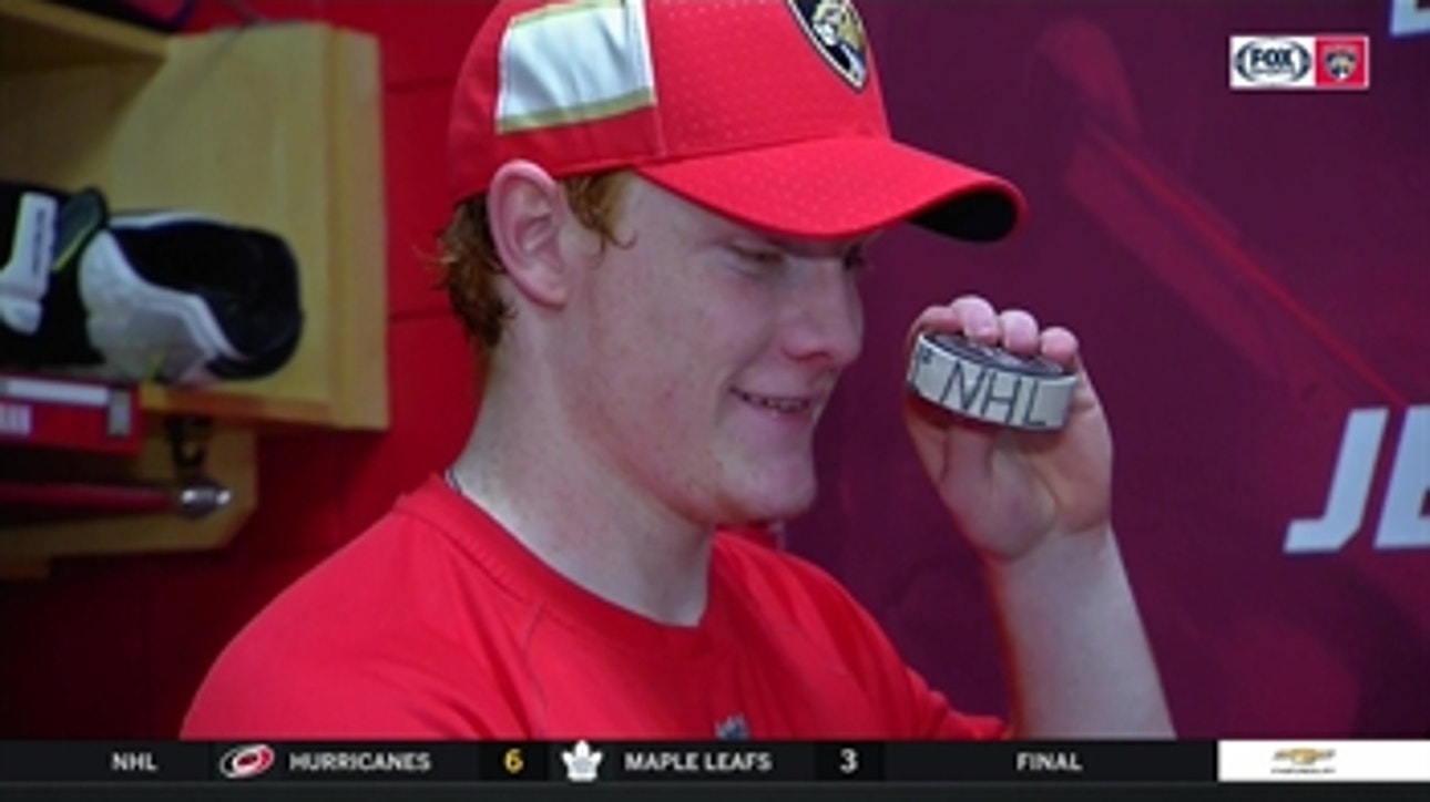 Panthers rookie Owen Tippett on scoring first NHL goal