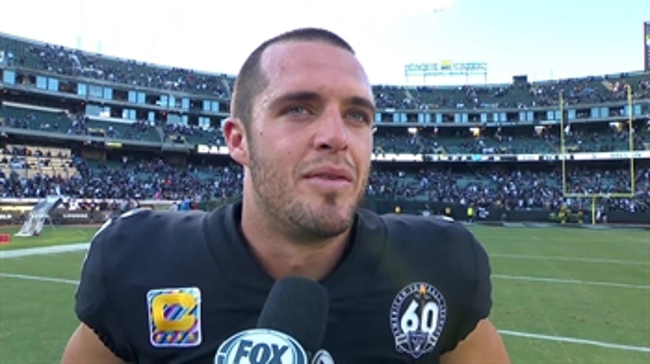 Derek Carr on beating Lions in Oakland: 'We're going to miss this place'