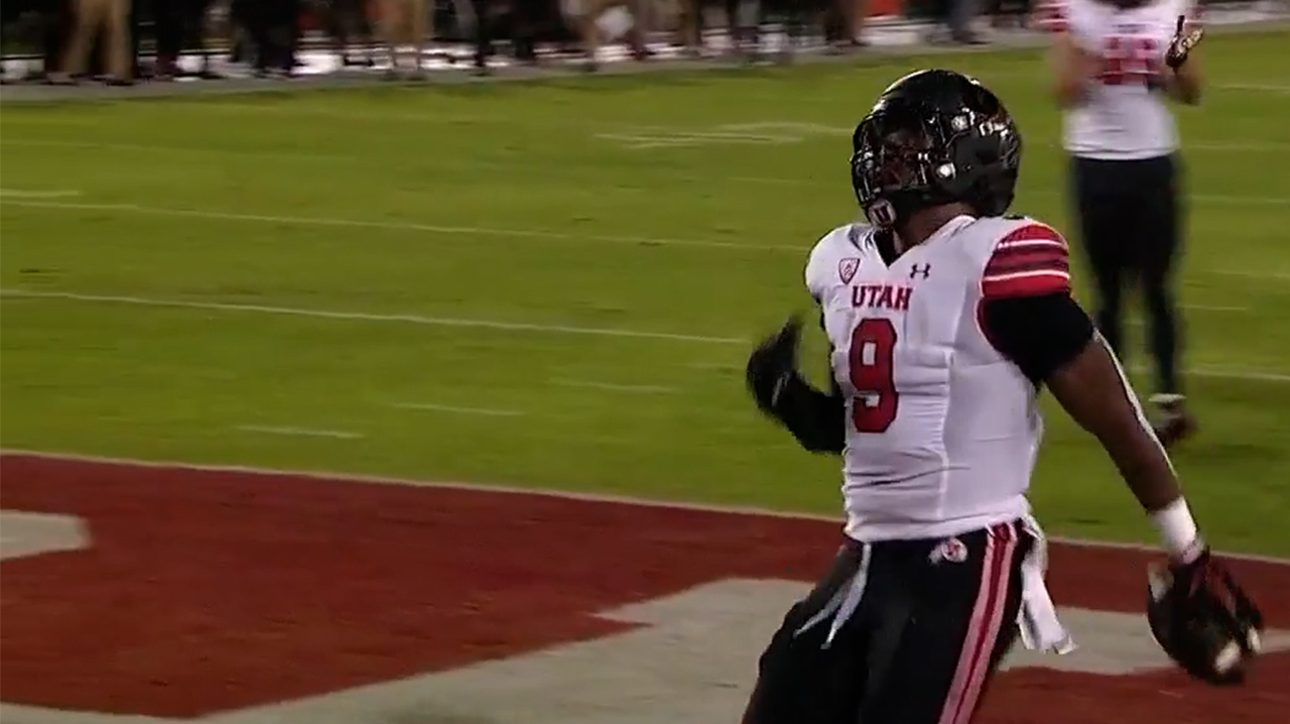 Tavion Thomas powers his way into the end zone for a 10-yard TD, Utah leads Stanford, 7-0