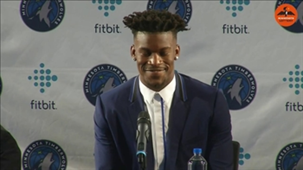 Jimmy Butler gives out phone number during Wolves press conference