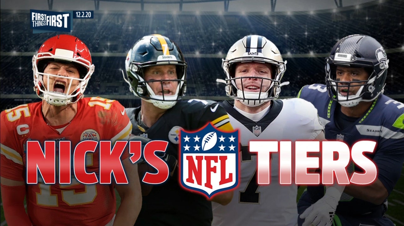 Nick Wright breaks down his NFL Tiers entering Week 13 ' FIRST THINGS FIRST