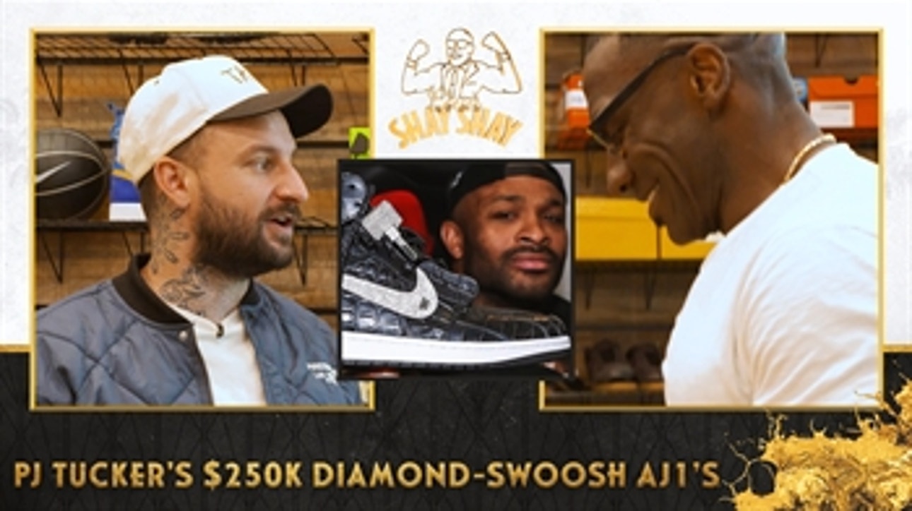 Shoe Surgeon reveals PJ Tucker's $250K diamond-Swoosh Air Jordan 1s I CLUB SHAY SHAY