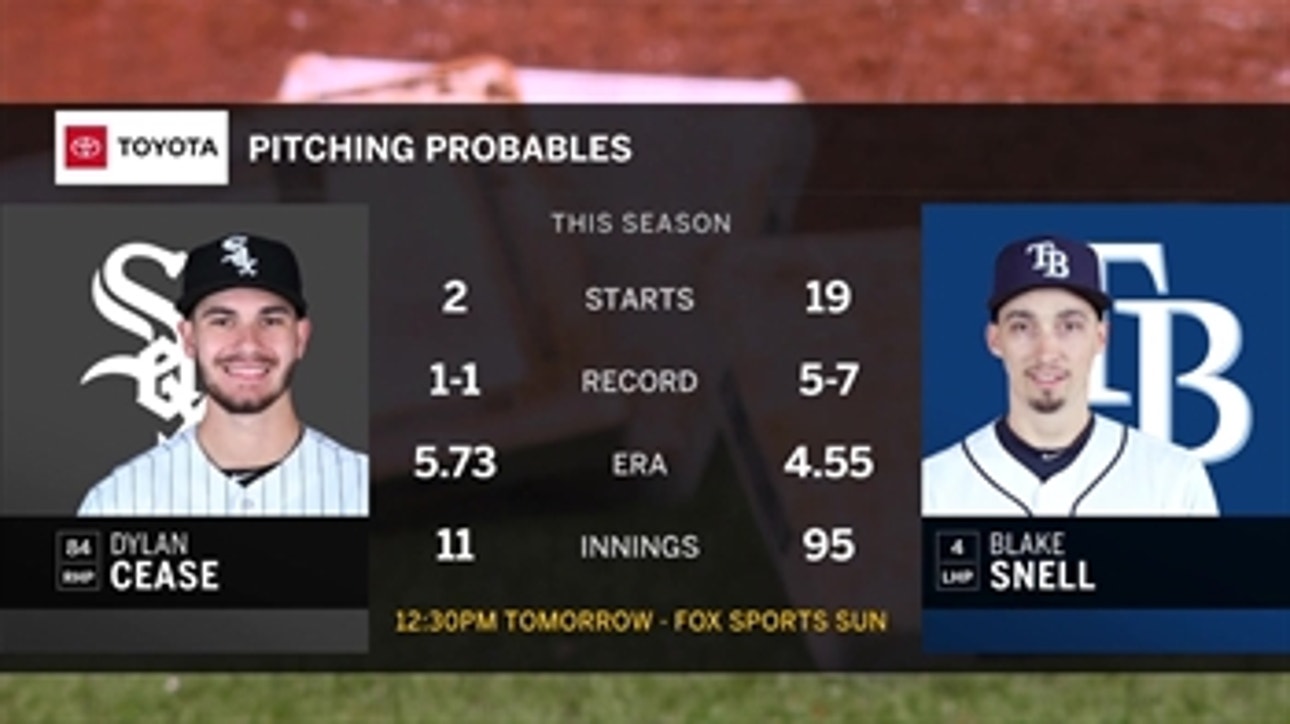 Rays turn to Blake Snell, try to avoid being swept by White Sox