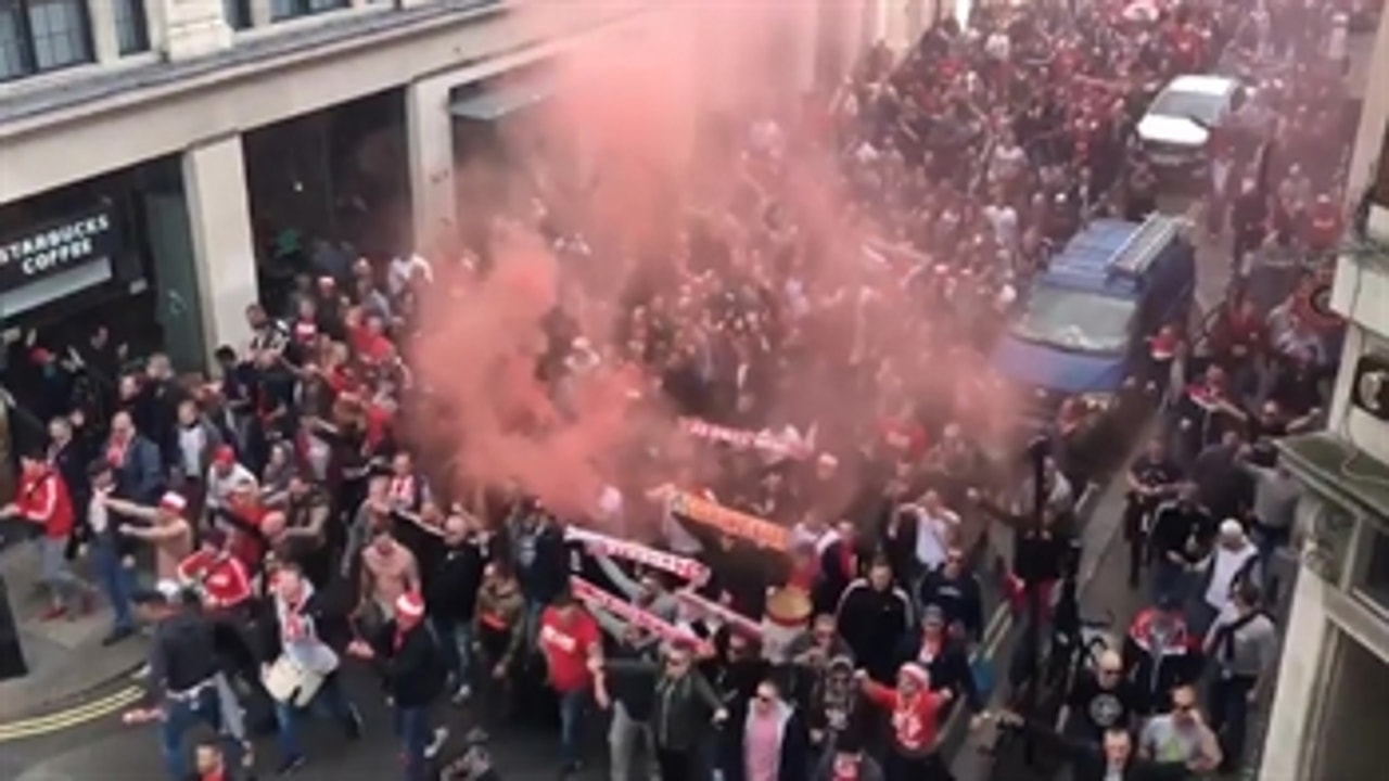 20,000 Koln fans stormed London for the match against Arsenal in the Europa League