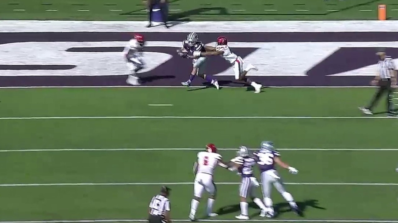 Skylar Thompson hits Biley Moore from 12 yards out to give Kansas State 7-0 lead over Texas Tech