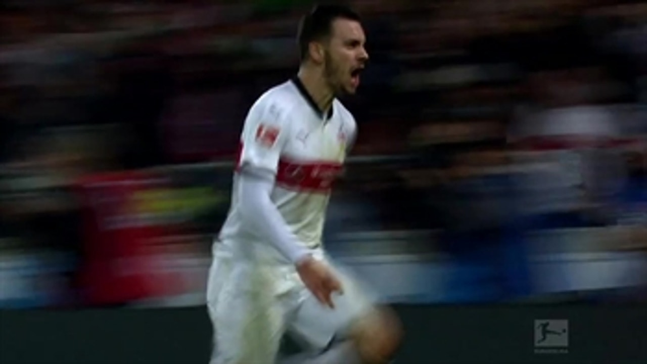 Anastasios Donis scores for Stuttgart lead ' 2017-18 Bundesliga Highlights