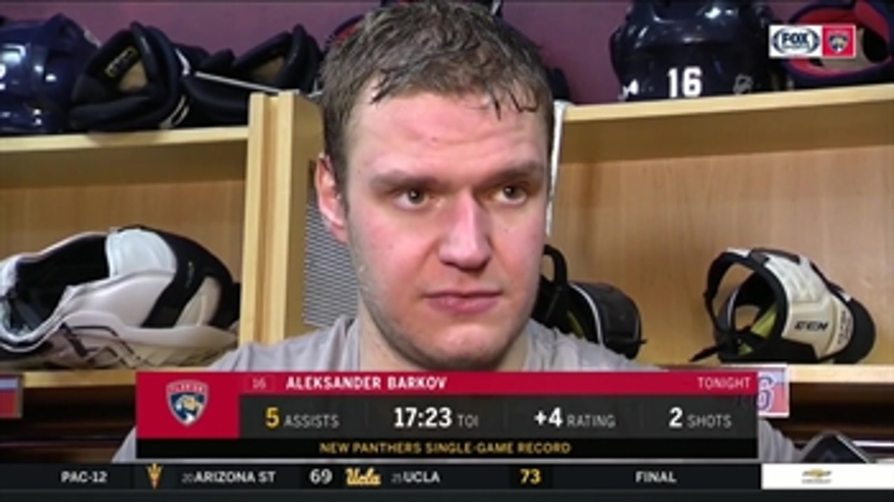 Aleksander Barkov sets team-record with 5 assists: ‘It’s a nice milestone for me’