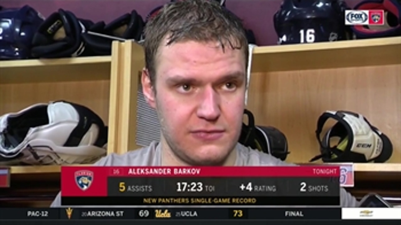 Aleksander Barkov sets team-record with 5 assists: ‘It’s a nice milestone for me’