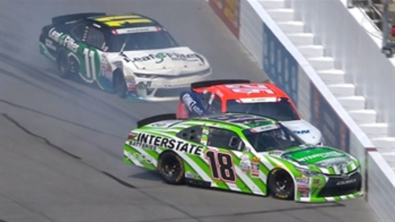Cole Custer Triggers Multi-Car Crash at Daytona | 2017 NASCAR XFINITY SERIES