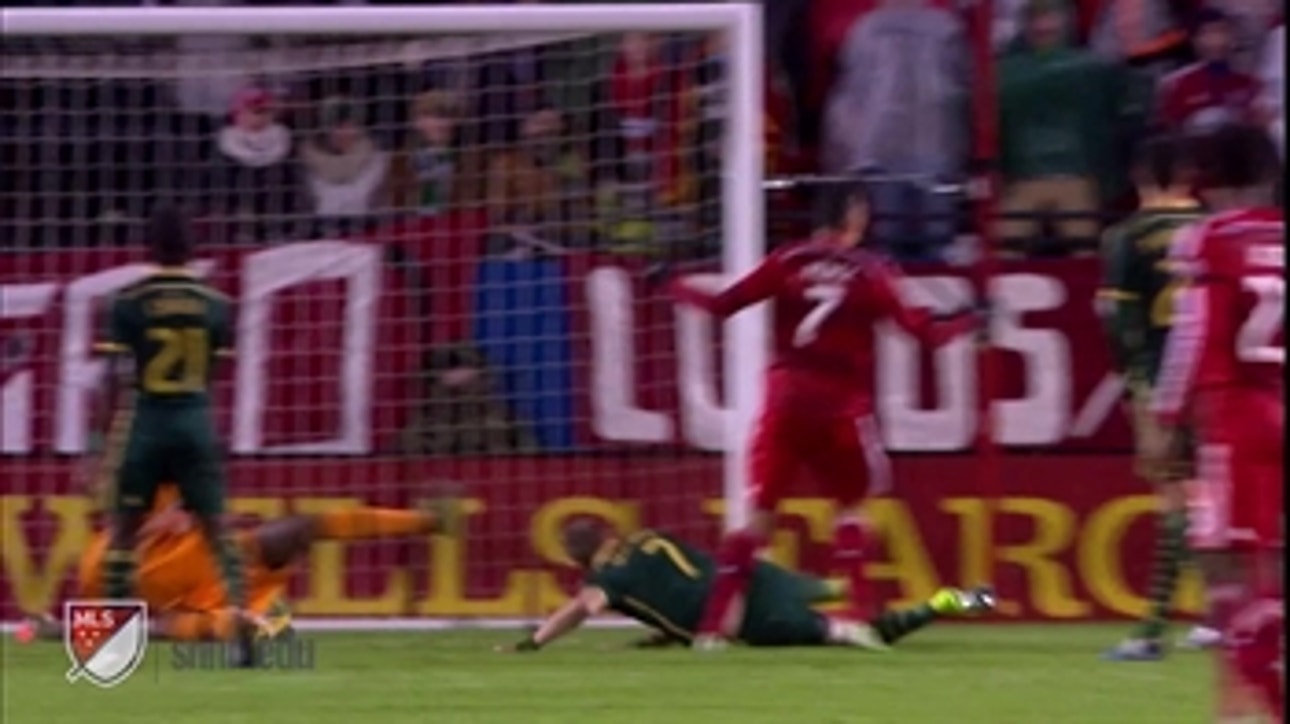 Borchers saved the day with this block for the Timbers