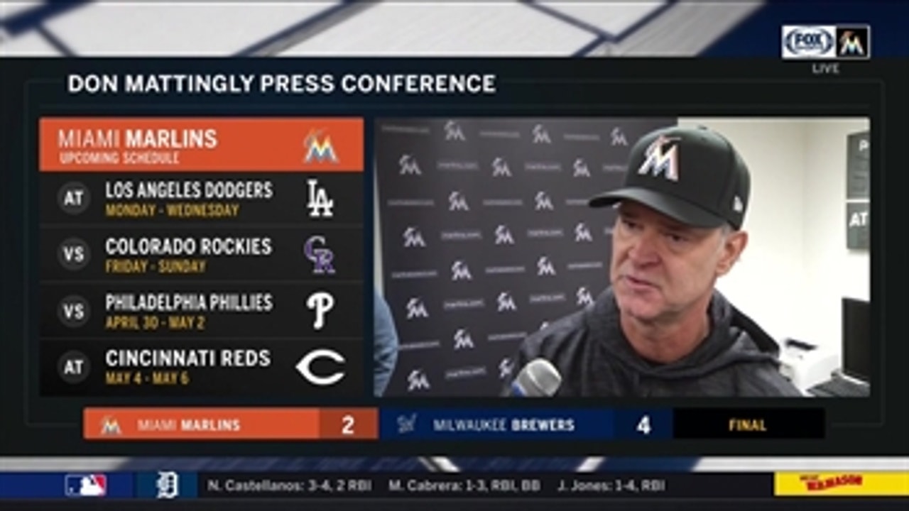 Don Mattingly says the Marlins' mistakes have been frustrating