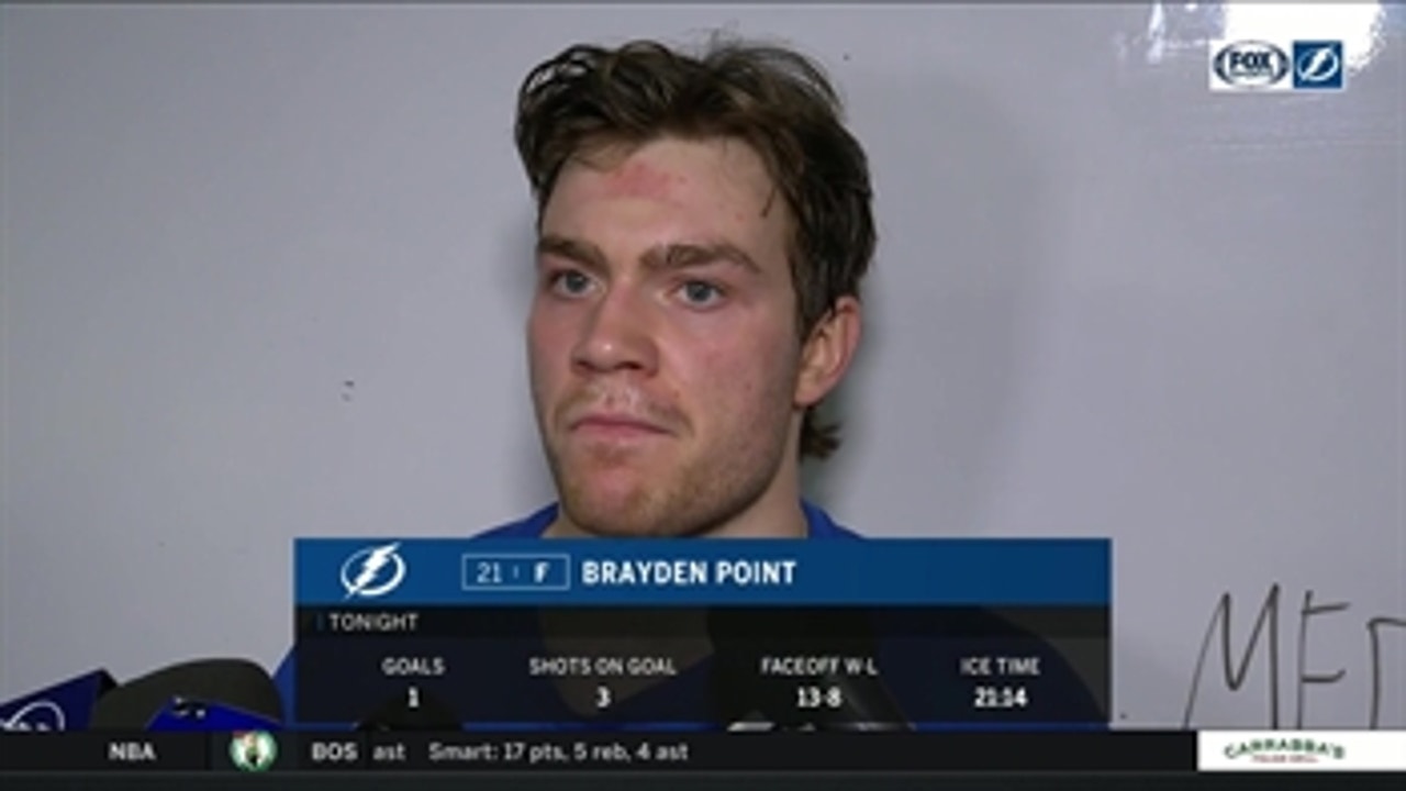 Brayden Point says Lightning had power play chances but couldn't convert tonight