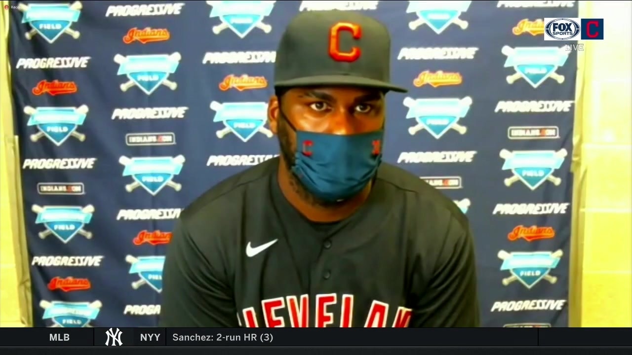 Franmil Reyes talked about practicing hitting to the opposite field