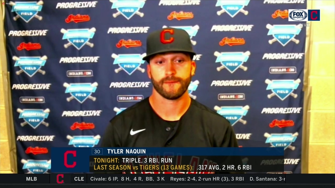 Tyler Naquin shares the advice he received from Franmil Reyes before the game