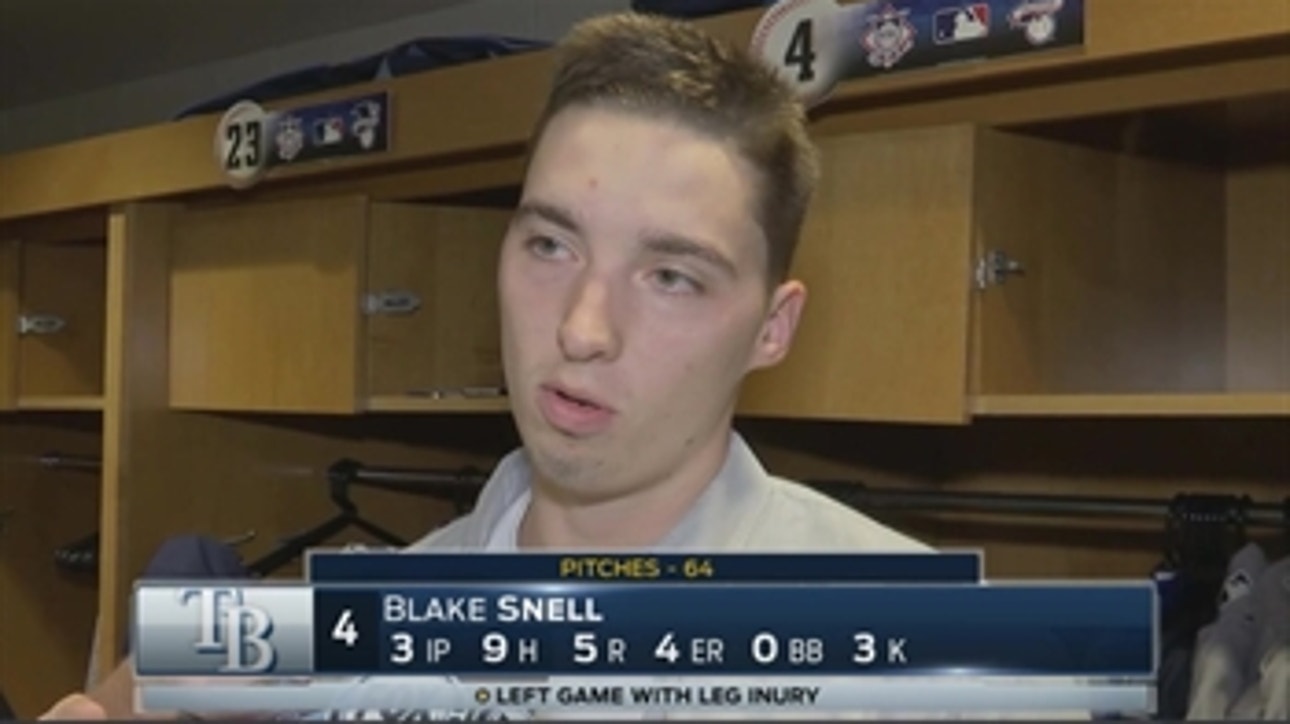 Blake Snell says he feels fine after leaving Saturday's start