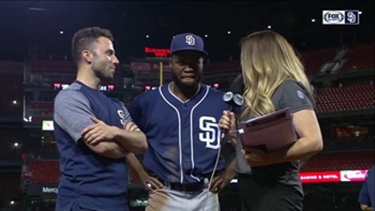 Manuel Margot talks about his huge day, catch in 8th after the Padres win