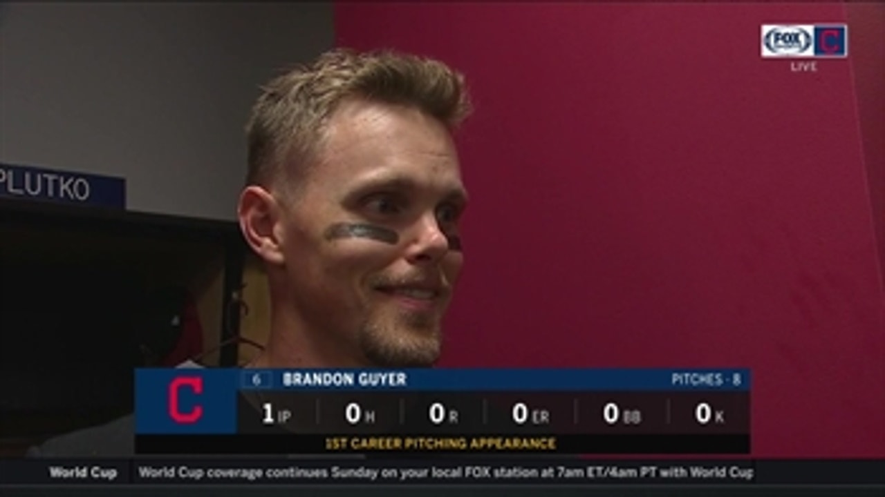 Brandon Guyer talks about his pitching debut