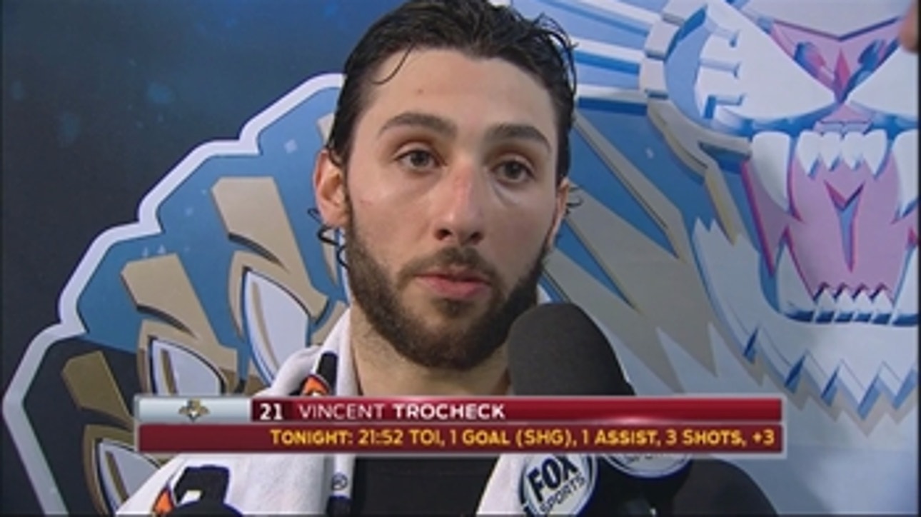 Vincent Trocheck says Panthers fought hard against Bruins