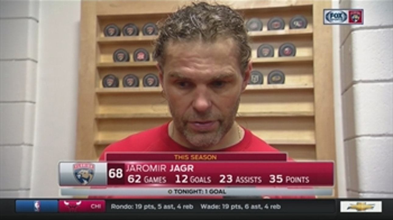 Jaromir Jagr on OT win: 'We were pretty lucky"