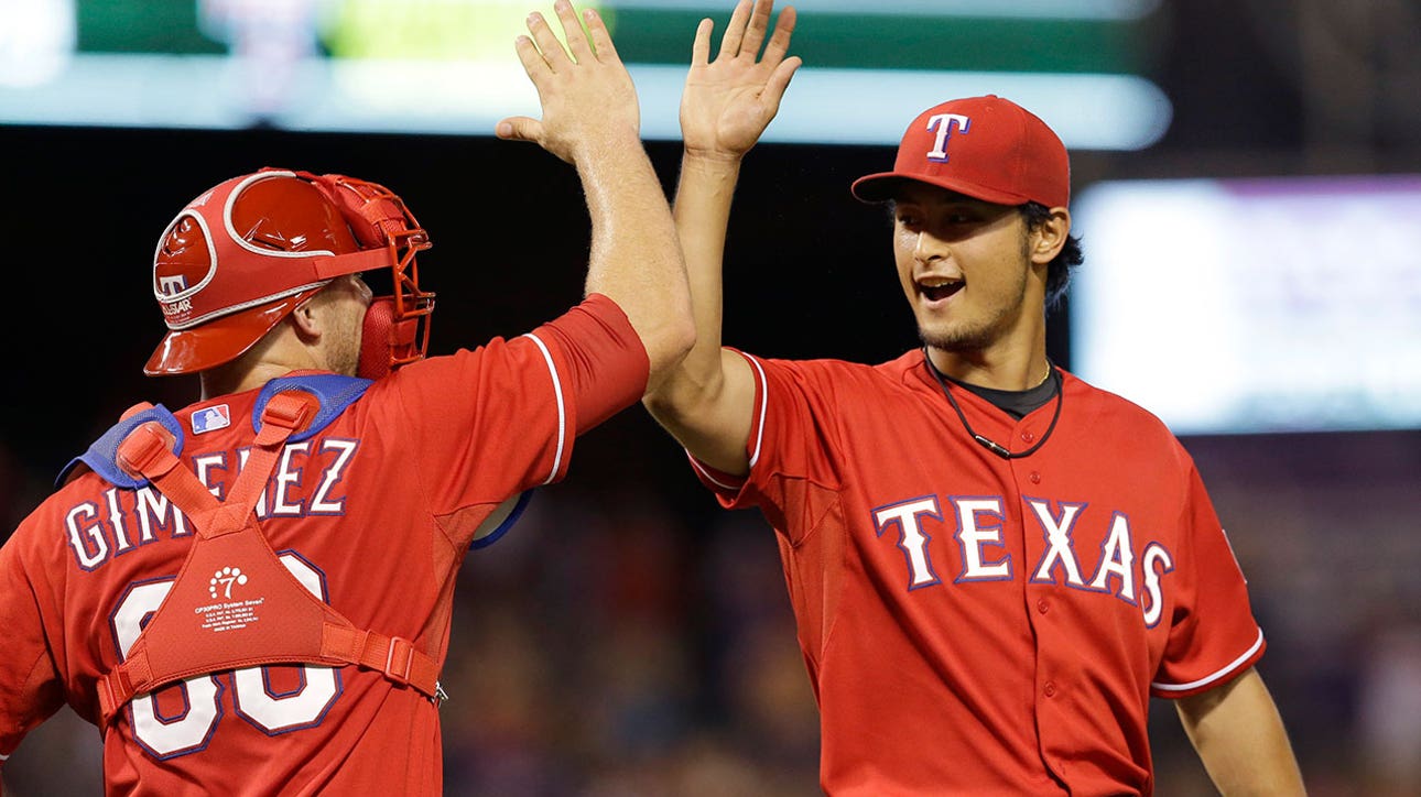 Darvish pitches 1st complete game, Rangers beat Marlins