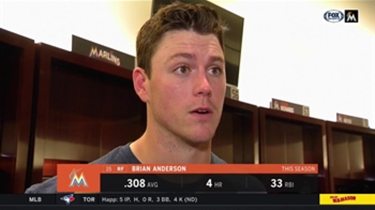 Brian Anderson talks about his approach at the plate during his walk-off