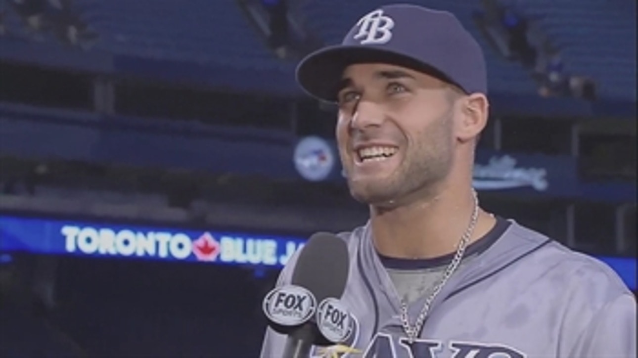 Kevin Kiermaier iced down after helping Rays complete sweep