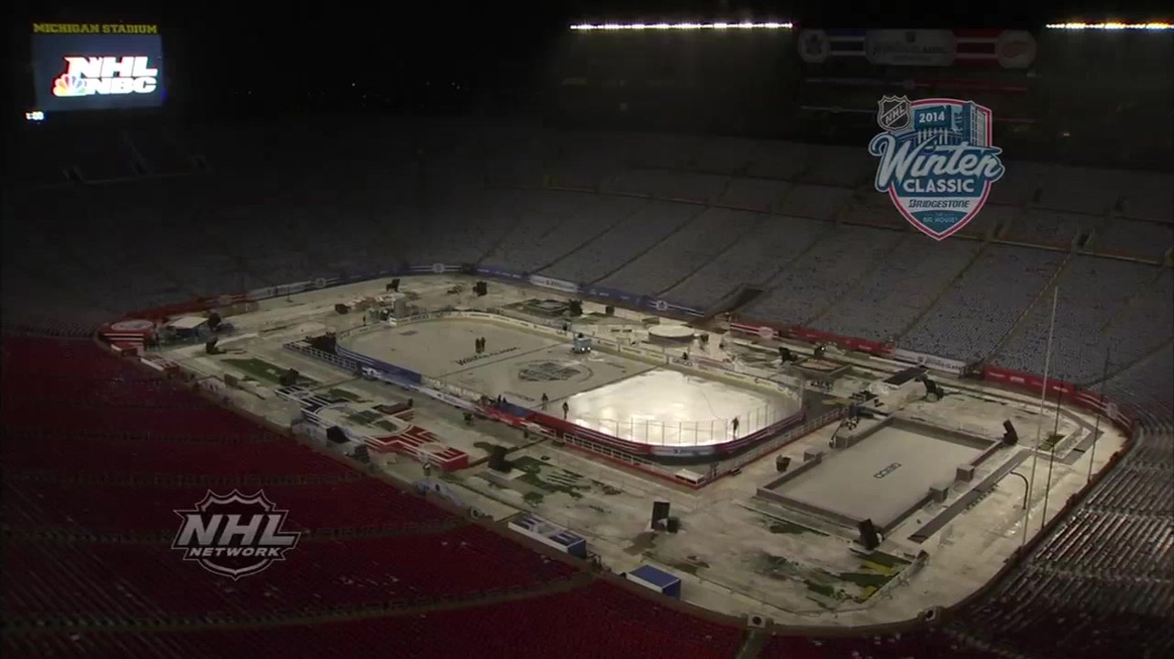 Timelapse: 'The Big House' transformed for NHL Winter Classic