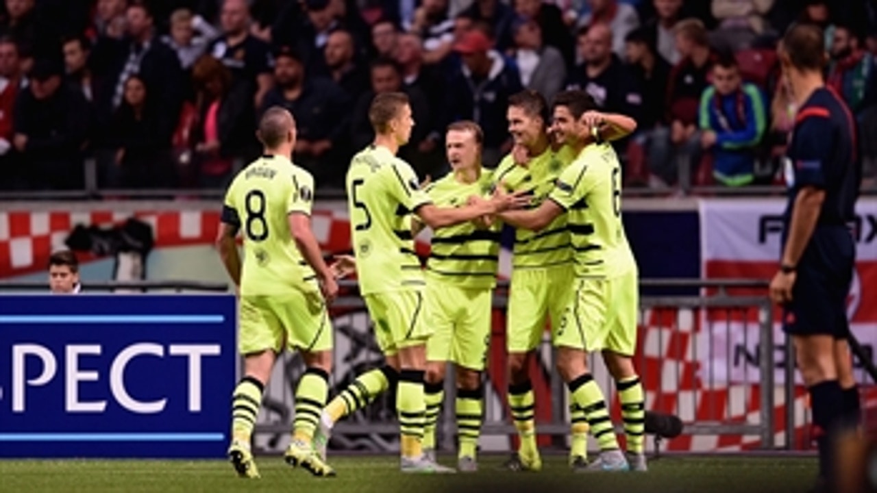 Mikael Lustig restores Celtic's lead against Ajax - 2015-16 UEFA Europa League Highlights