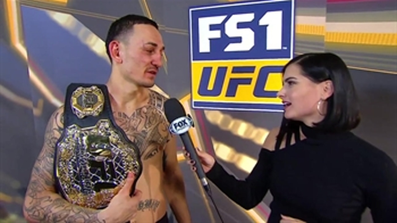 Max Holloway speaks after defeating Brian Ortega ' INTERVIEW ' POST-FIGHT ' UFC 231