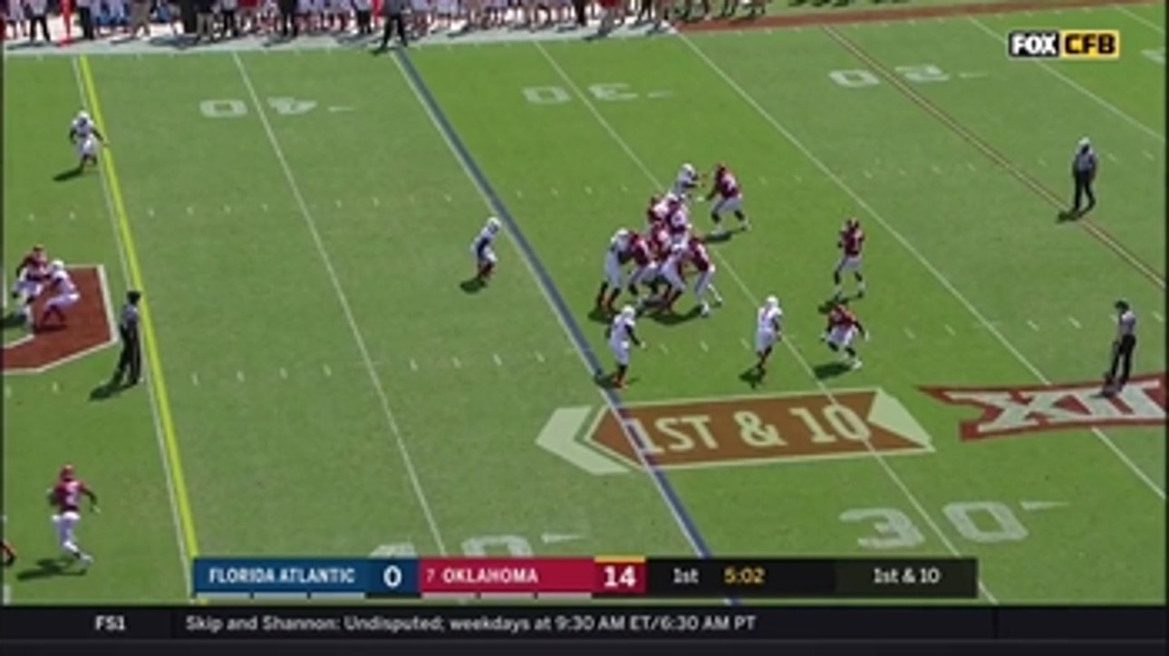 Oklahoma pours it on against FAU with a gorgeous 65-yard touchdown