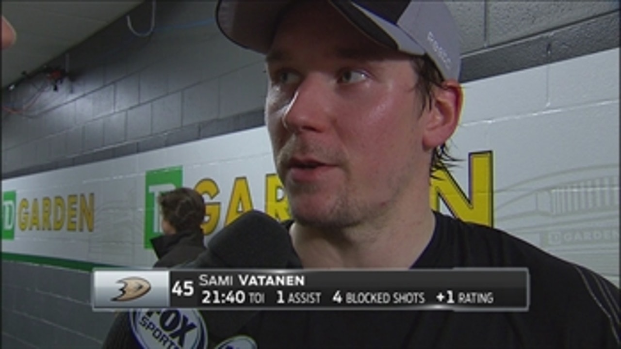 Vatanen and the defense chipped in offensively against the Bruins