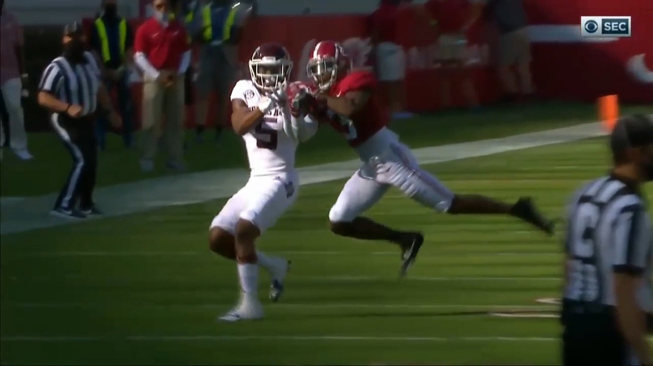 Daniel Wright takes interception 48 yards for touchdown, puts Alabama up 28-14