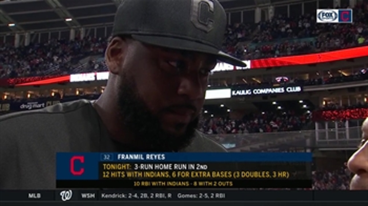 Franmil Reyes says he's going to hit the score board some day