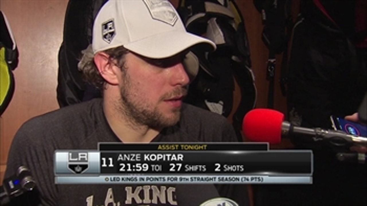 Anze Kopitar said the Kings 'had every opportunity to win the division' after letting a three-goal lead slip against the Jets