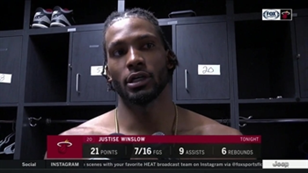 Justise Winslow discusses win over the Clippers after dropping a season-high 21 points